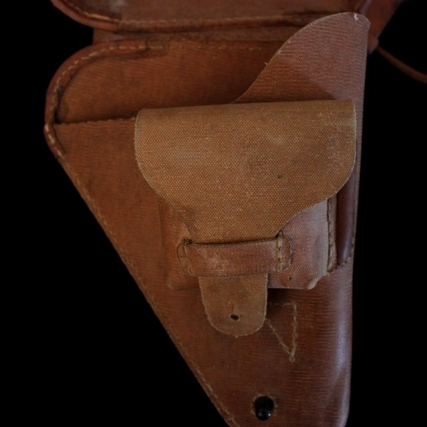 Rubberized canvas holster for Nambu type 14 w/ original shoulder strap